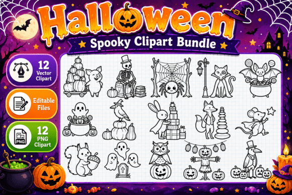 Download Halloween Spooky Clipart Bundle - Halloween Collection