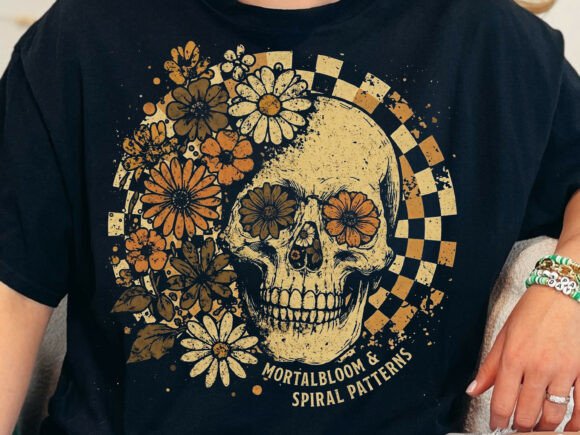 Download Mortal Bloom Skull PNG, Halloween Design - Halloween Collection