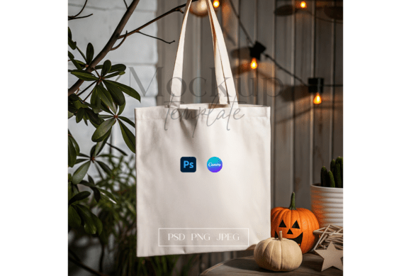 Download Tote Bag Mockup Halloween Vibe - Halloween Collection