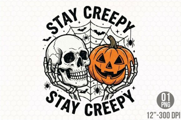 Download Stay Creepy Png, Retro Halloween Png - Halloween Collection