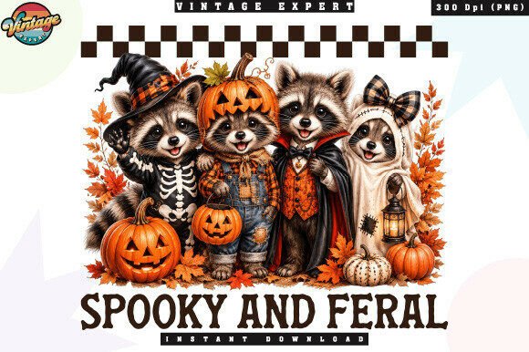 Download Spooky and Feral Halloween Raccoon PNG - Halloween Collection