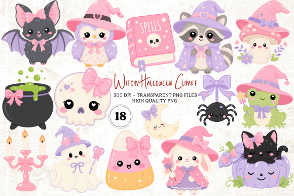 Download Witchy Halloween Clipart PNG - Halloween Collection