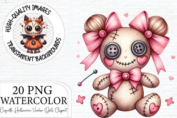 Download Coquette Halloween Voodoo Doll Clipart - Halloween Collection