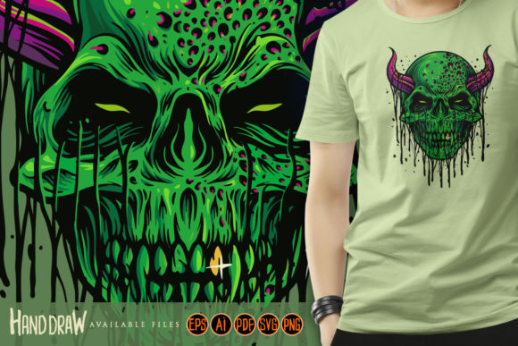 Download Zombie Evil Skull Halloween Illustration - Halloween Collection