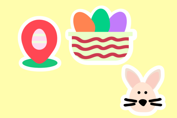 Download Bundling Easter Bunny Icon Stickers - Sticker Collection