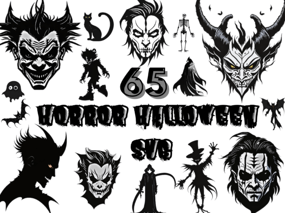 Download 65 Horror Halloween SVG Bundle - Halloween Collection