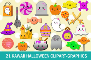 Download 21 Cute Kawaii Halloween Graphics Clipart - Halloween Collection