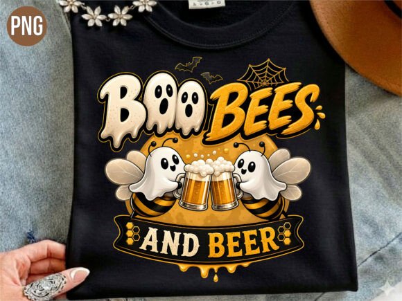 Download Boo Bees and Beer Halloween PNG Shirt - Halloween Collection