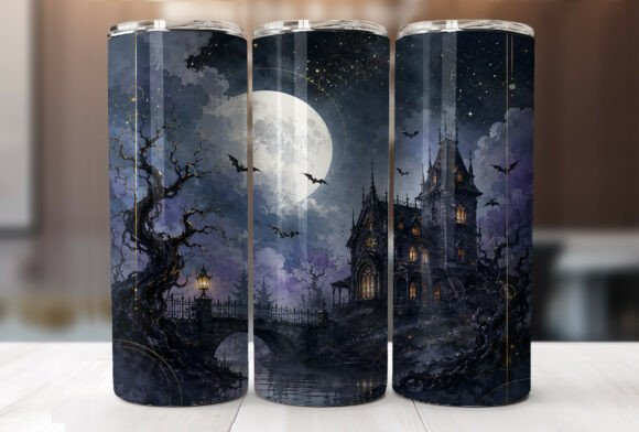 Download Gothic Haunted House Halloween Tumbler - Halloween Collection