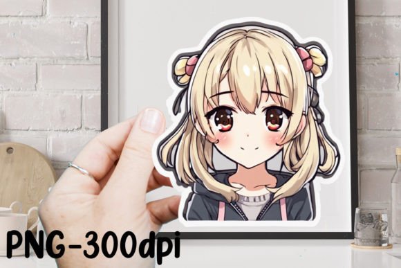 Download Cute Anime Girl Sticker Sublimation - Sticker Collection