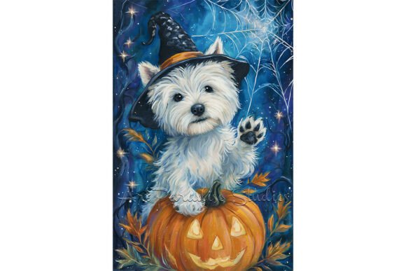 Download Westie Halloween Artwork Dog Wall Decor - Halloween Collection