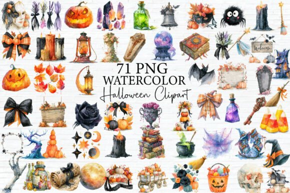 Download Halloween Watercolor Clipart Bundle - Halloween Collection