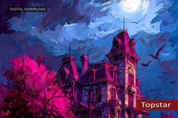 Download Gothic Haunted House Halloween Decor Art - Halloween Collection