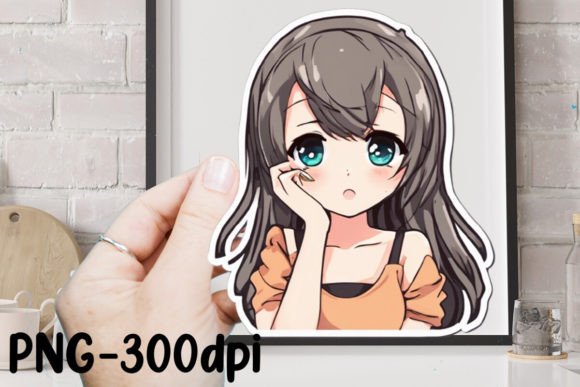 Download Cute Anime Girl Sticker Sublimation - Sticker Collection