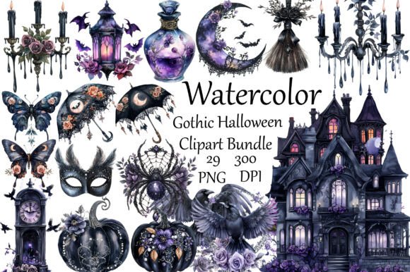 Download Watercolor Gothic Halloween - Halloween Collection
