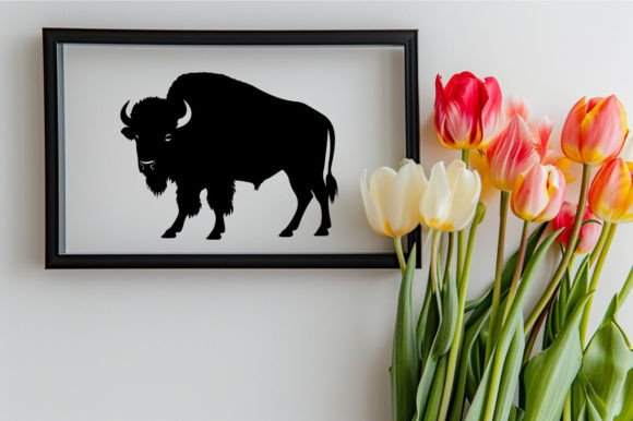 Download A Black Silhouette of a Bison Clip Art - Black silhouette Collection