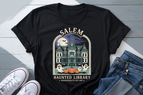 Download Bookish Halloween Shirt Haunted Library - Halloween Collection