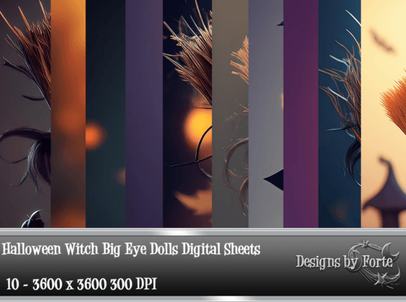 Download Halloween Witch Big Eye Doll Backgrounds - Halloween Collection
