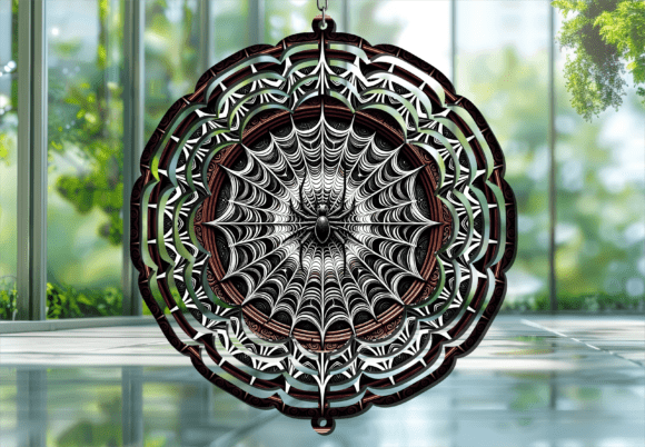 Download Gothic Halloween Spider Web Wind Spinner - Halloween Collection