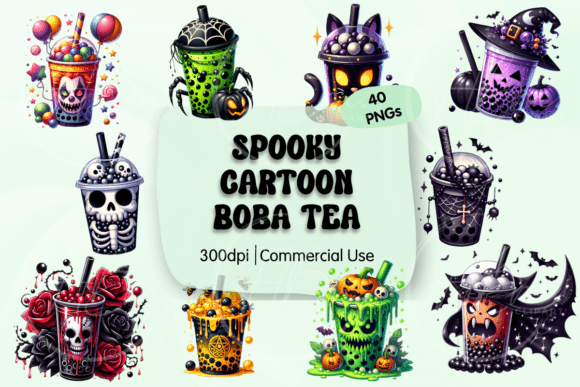 Download Spooky Halloween Boba Tea Clipart - Halloween Collection